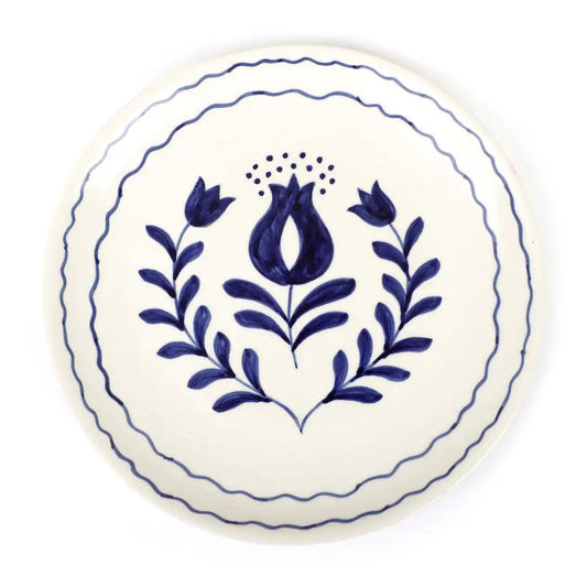 S/4 Blue Anaar Ceramic Coffee Cup & Side Plate