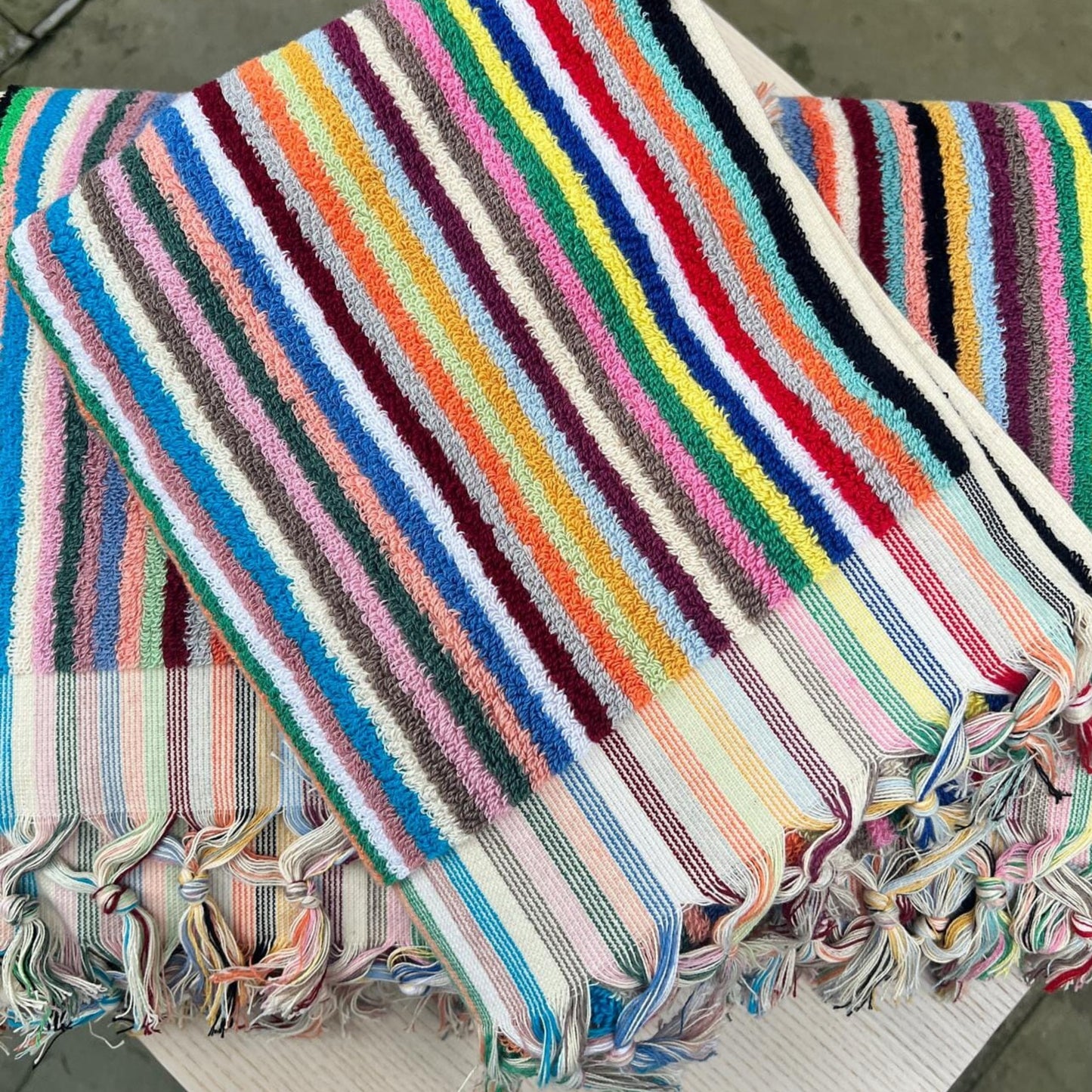 Striped Terry Towel Set
