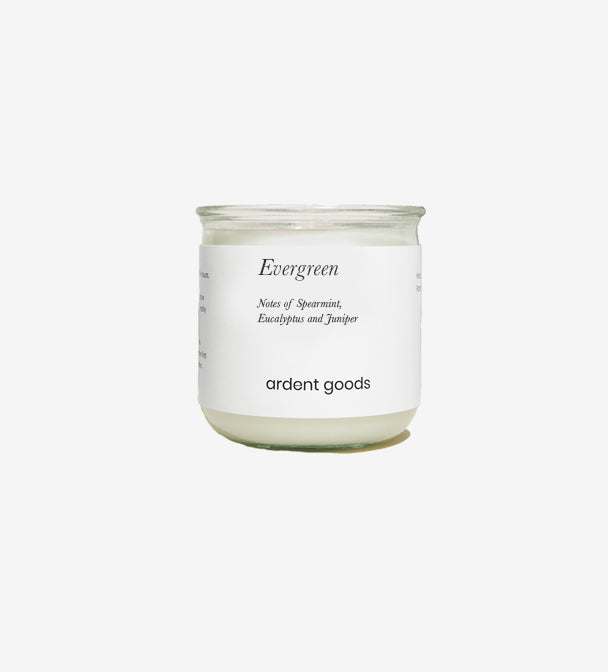Evergreen Spanish Glass Candle