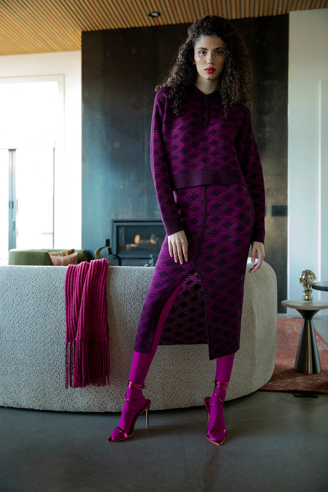 AMELIE POLO - FUCHSIA AUBERGINE