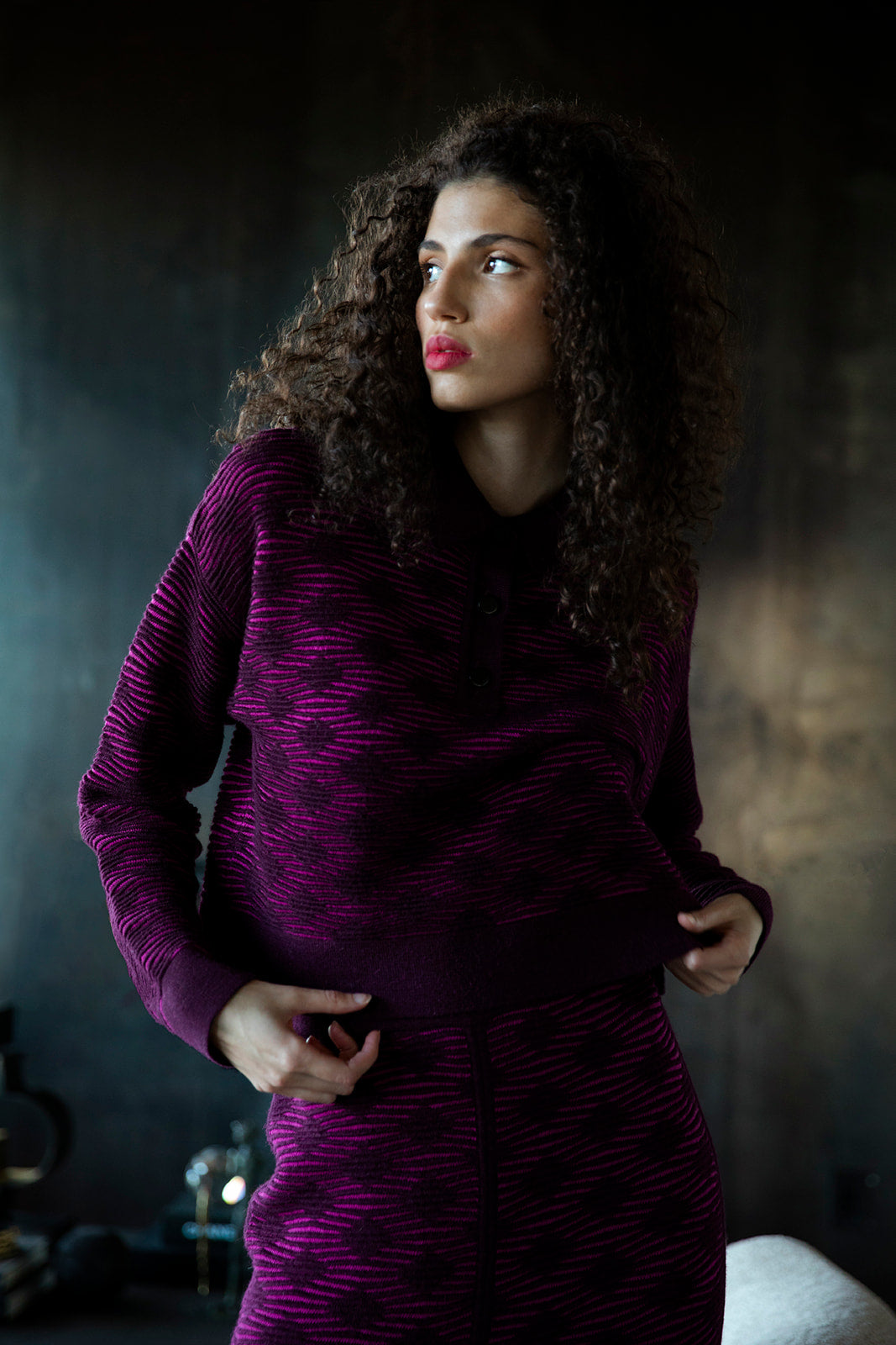 AMELIE POLO - FUCHSIA AUBERGINE