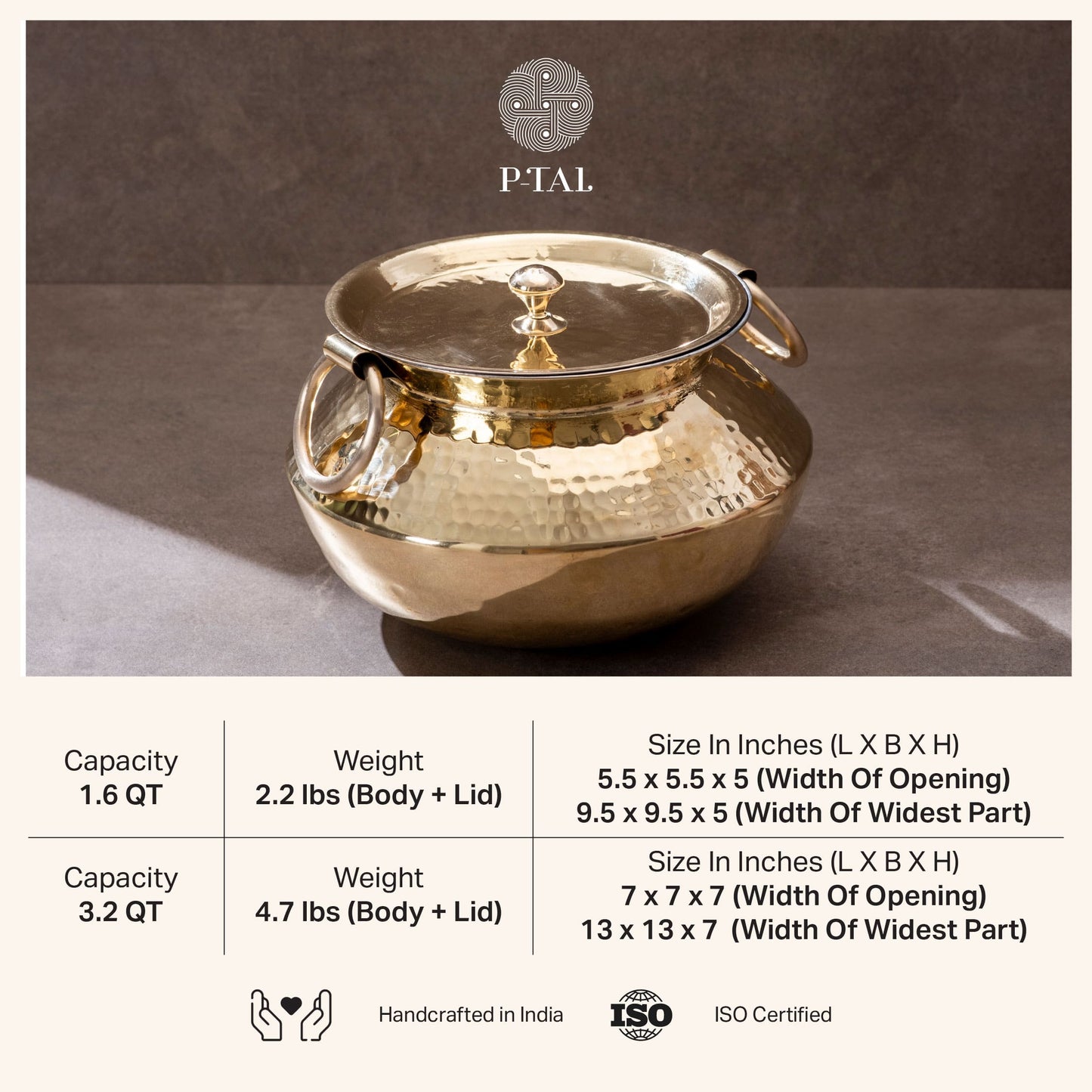 Brass Indian Style Wok/ Brass Soup Pot