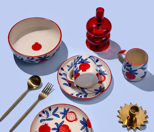 Anaar Coffee Mug- Red ,  3.5 X 3 Inches ( Set of 4 )