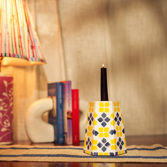 Marigold Mosaic Inlay Candleholder