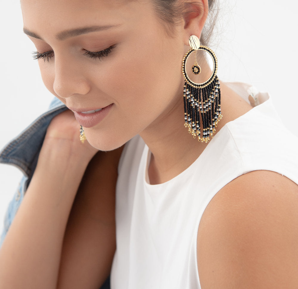 Perla Earring Black