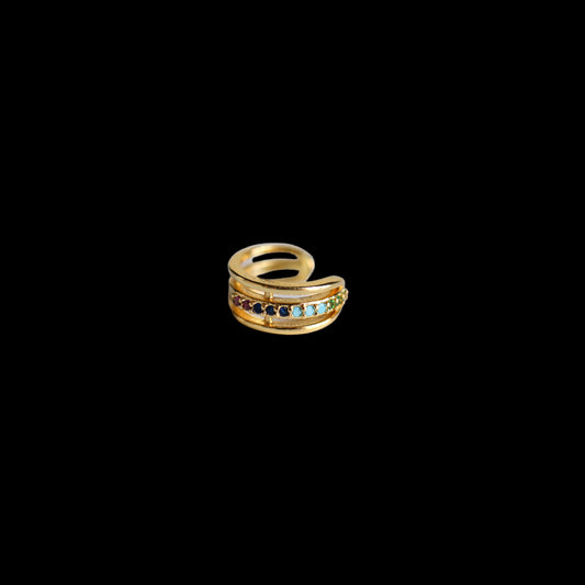 Ear Cuff 3 Row Multi