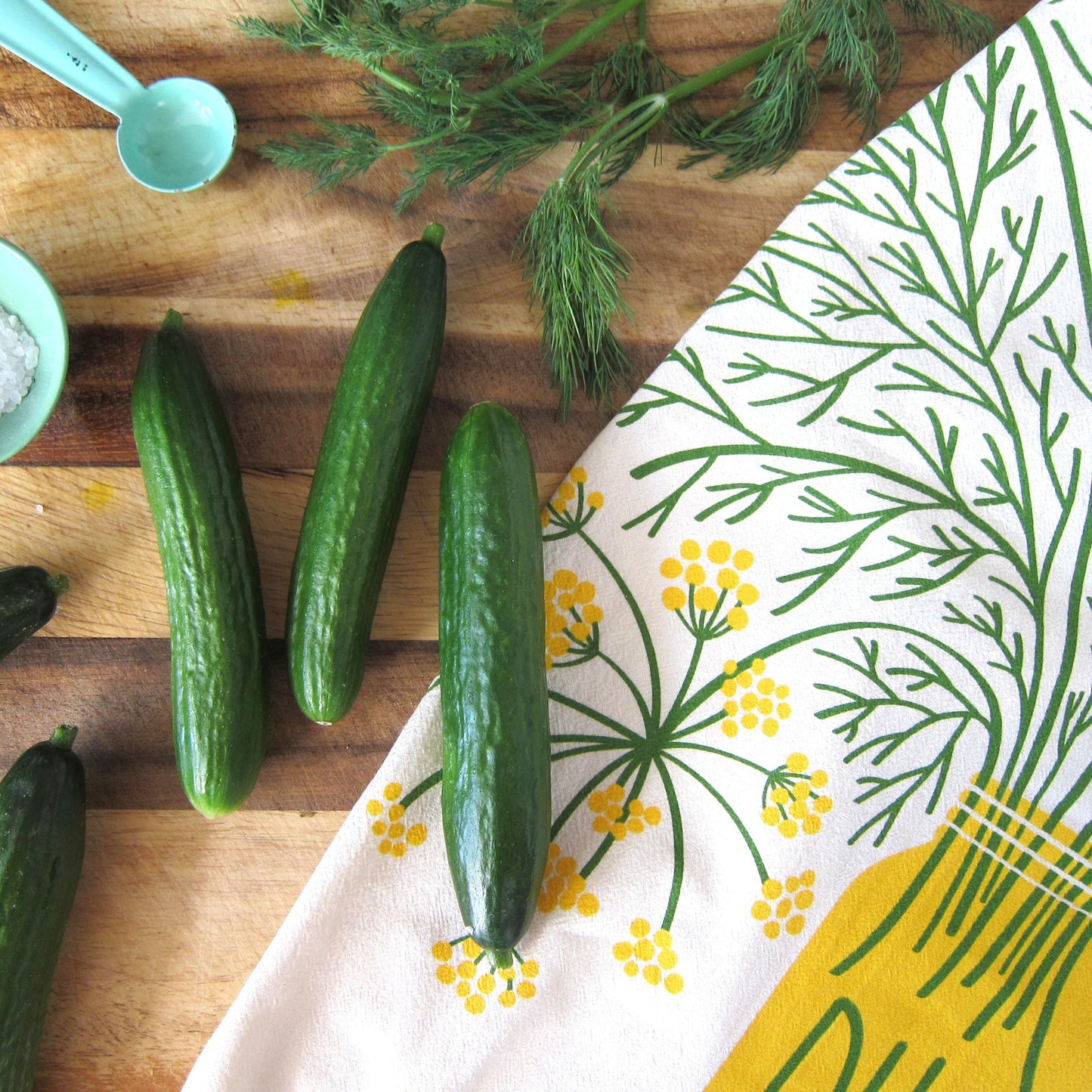 Dill Dish Towel + Sponge Cloth Gift Set