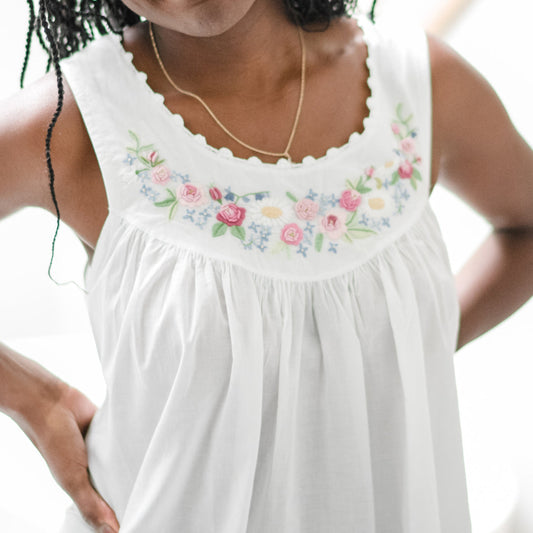 Pink Rosebud Nightgown