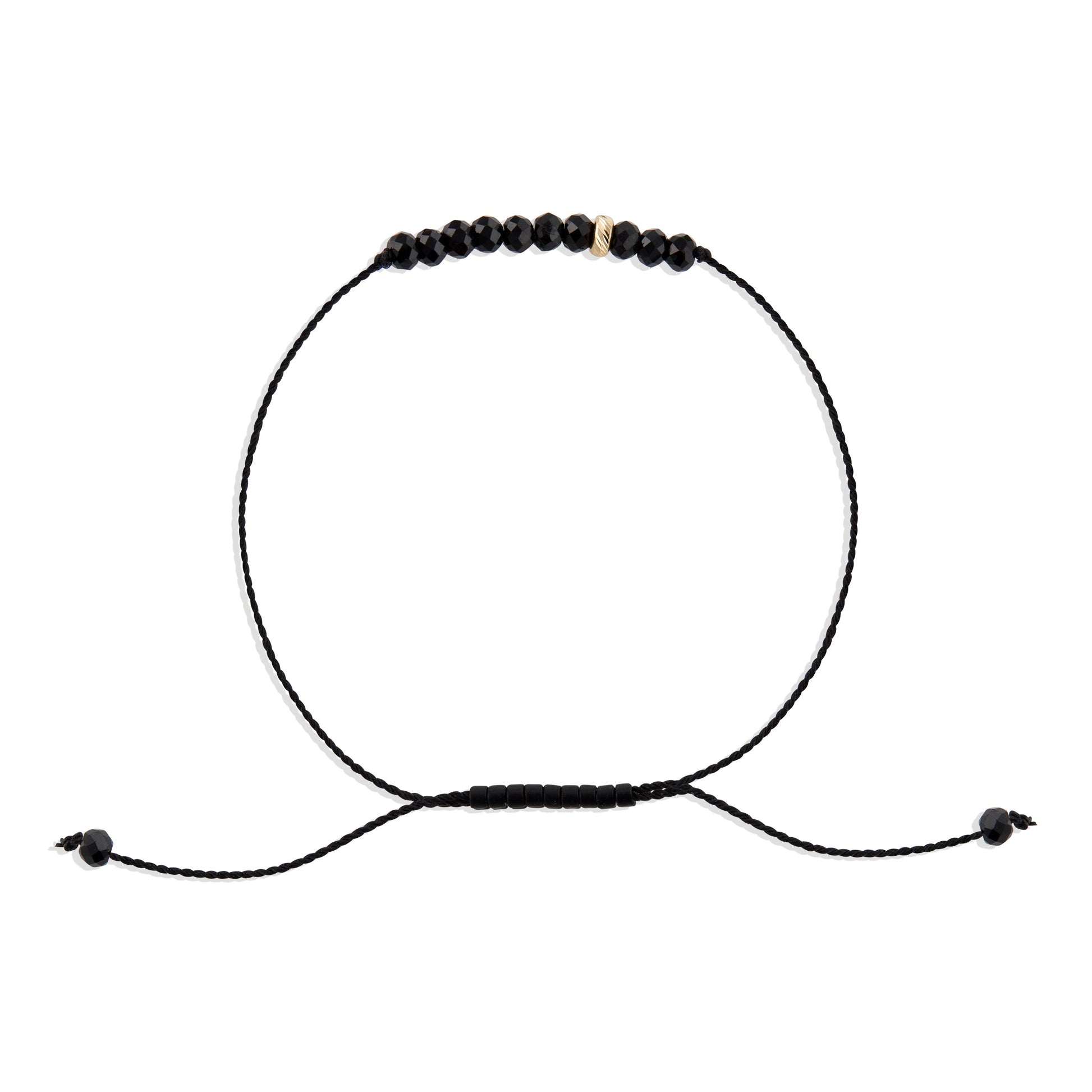 The Energy Project Bracelet – Protection With Black Tourmaline & Solid 14K Gold Bead