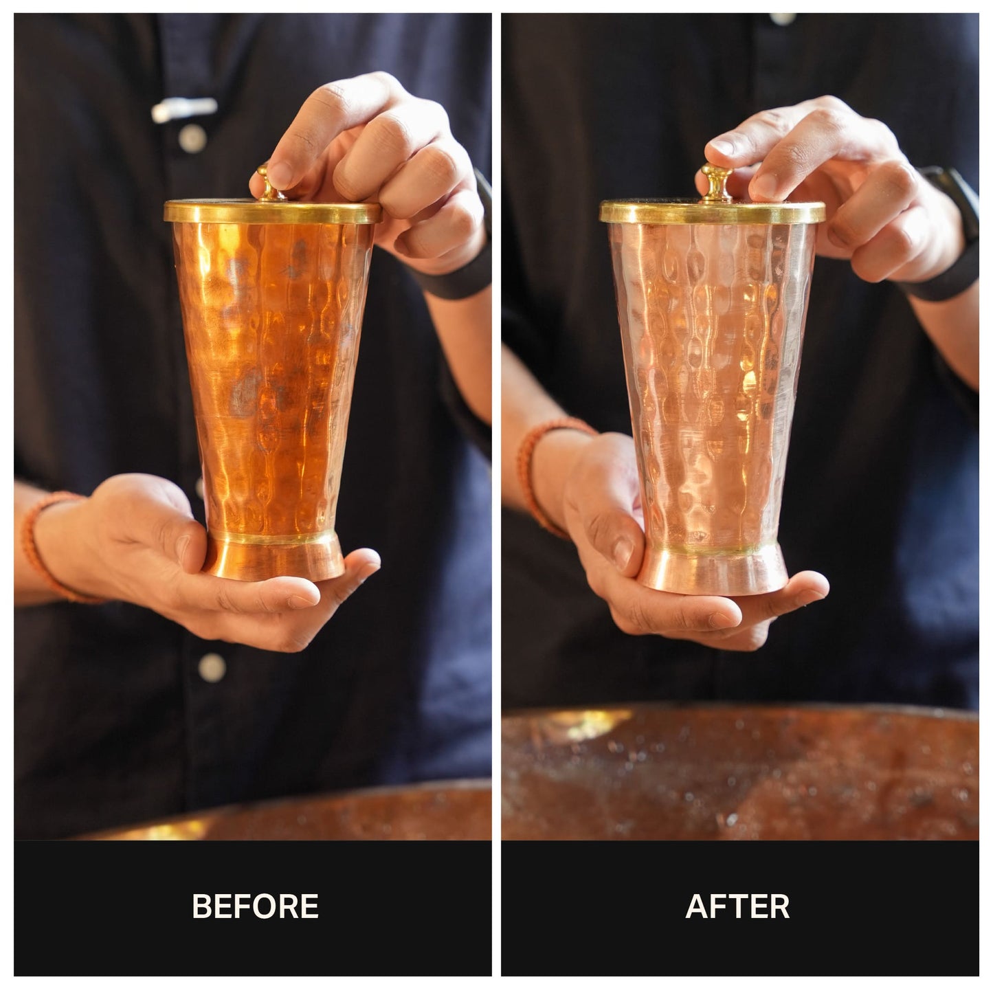 P-TAL Copper & Brass cleaner 10 Fl Oz | Non Toxic Tarnish Remover Gel | Plant Based and Eco-Friendly Metal Cleaner