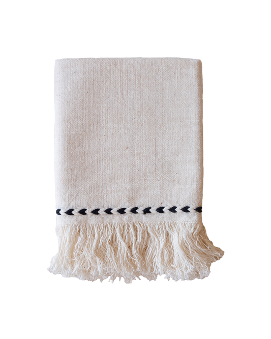 Black Braid Detail Napkin | Set of 2