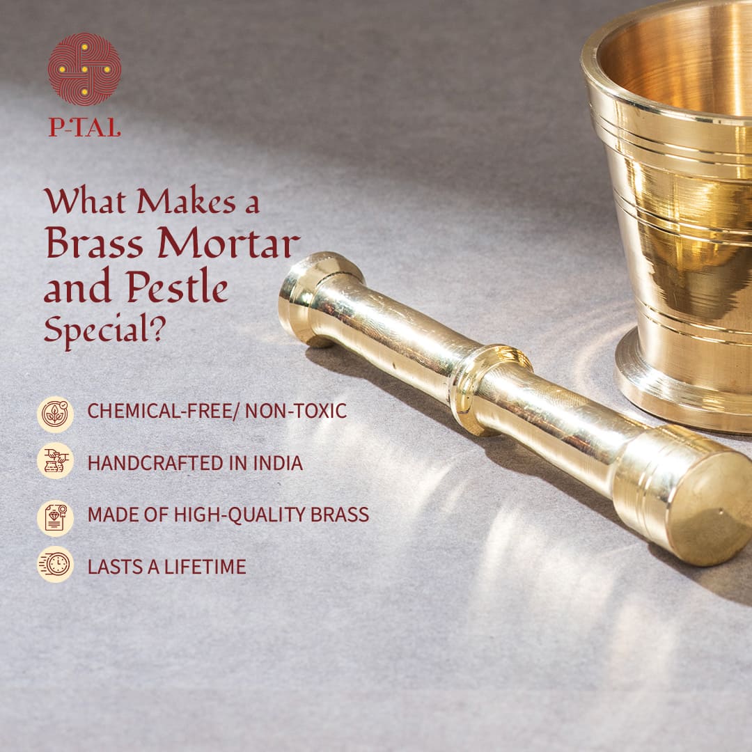 Brass Mortar and Pestle
