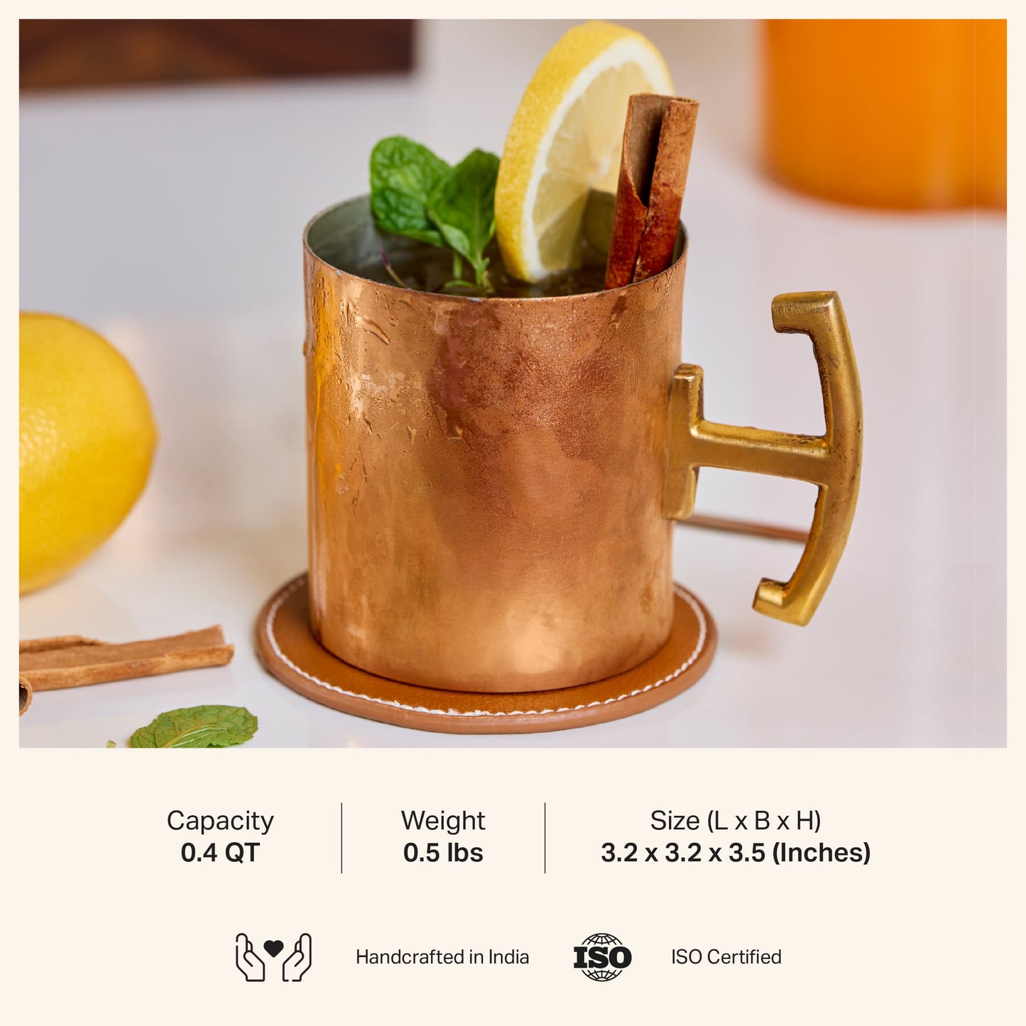 Copper Moscow Mule Mugs (Set of 2 in gift box)