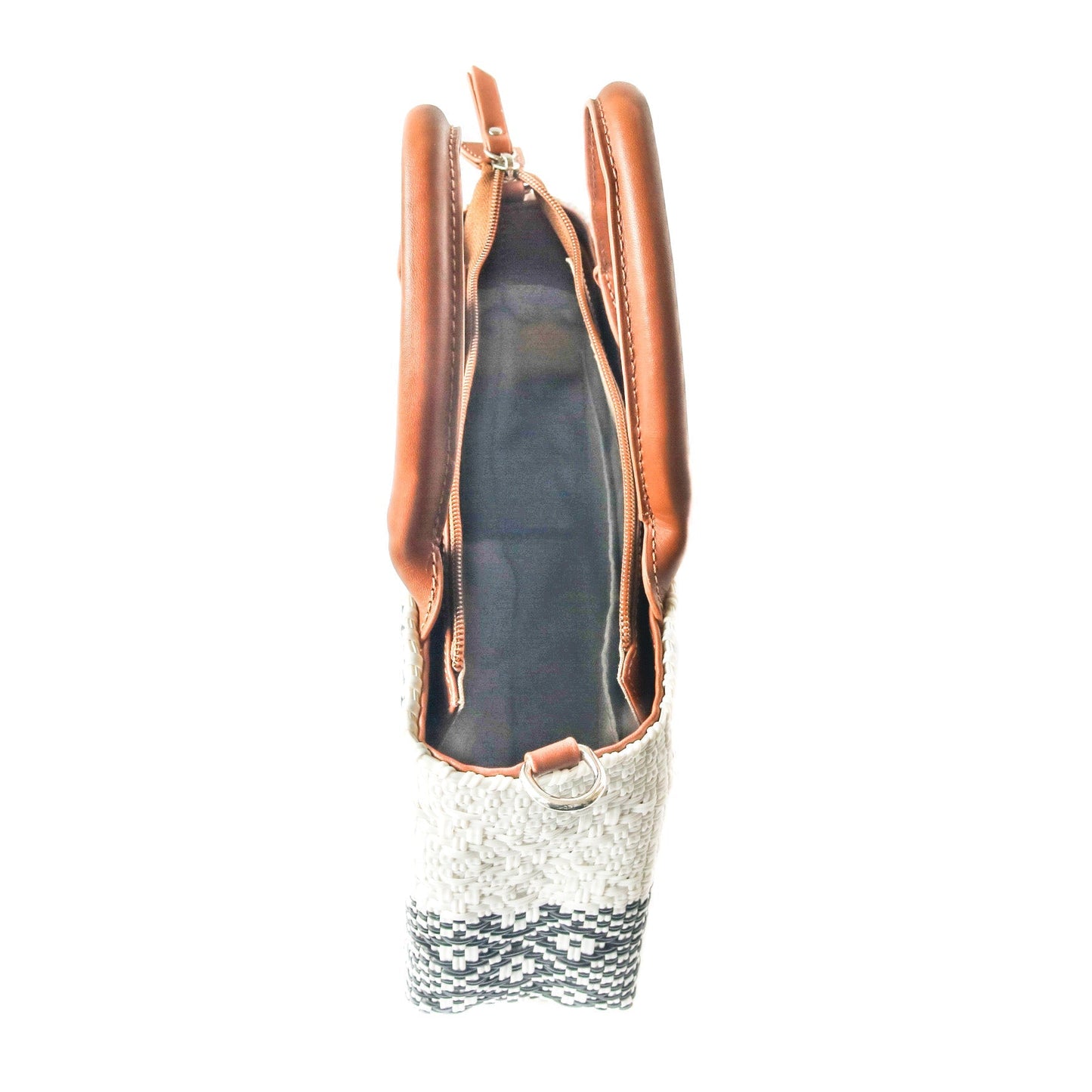 Tin Marin White Small Woven Crossbody Bag