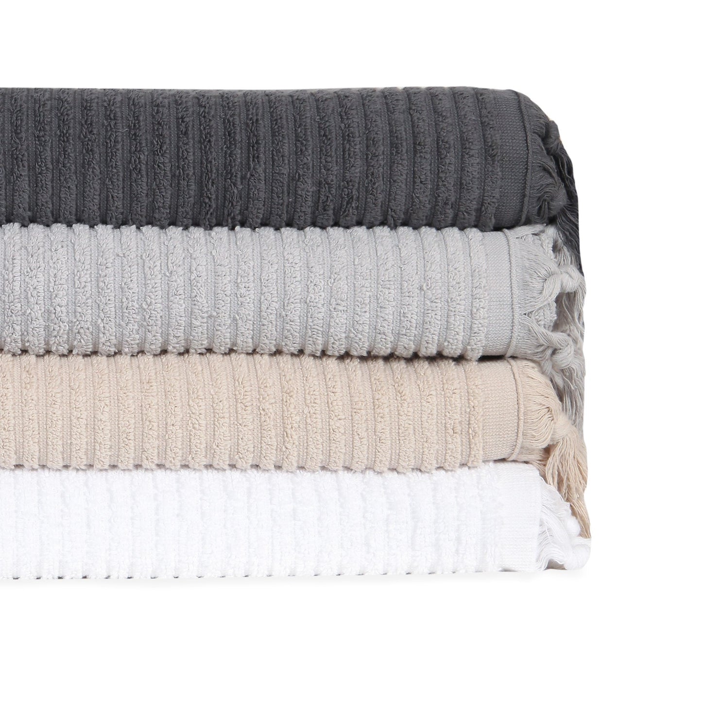 Ribbed Loom Terry Hand Towel Bundle