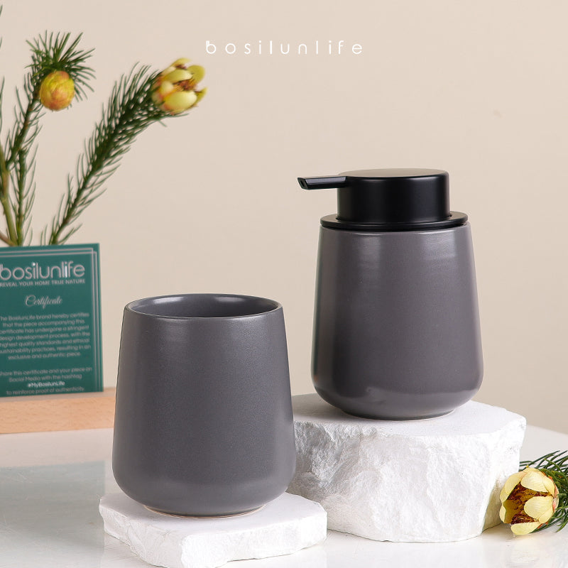 Liquid Soap Dispenser Large Sustainable Ceramic