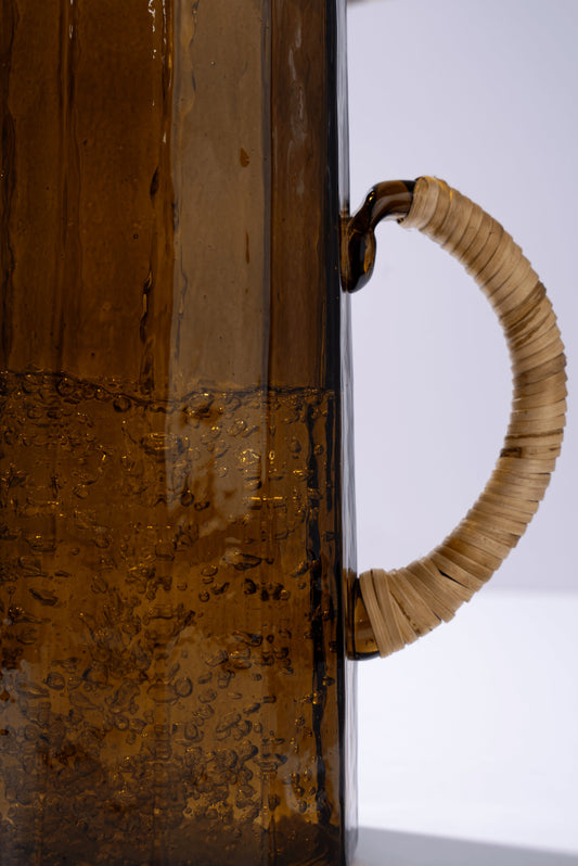 Hammered water pitcher, Brown- 6.25 x 9.5 Inches ( Set of 2 )