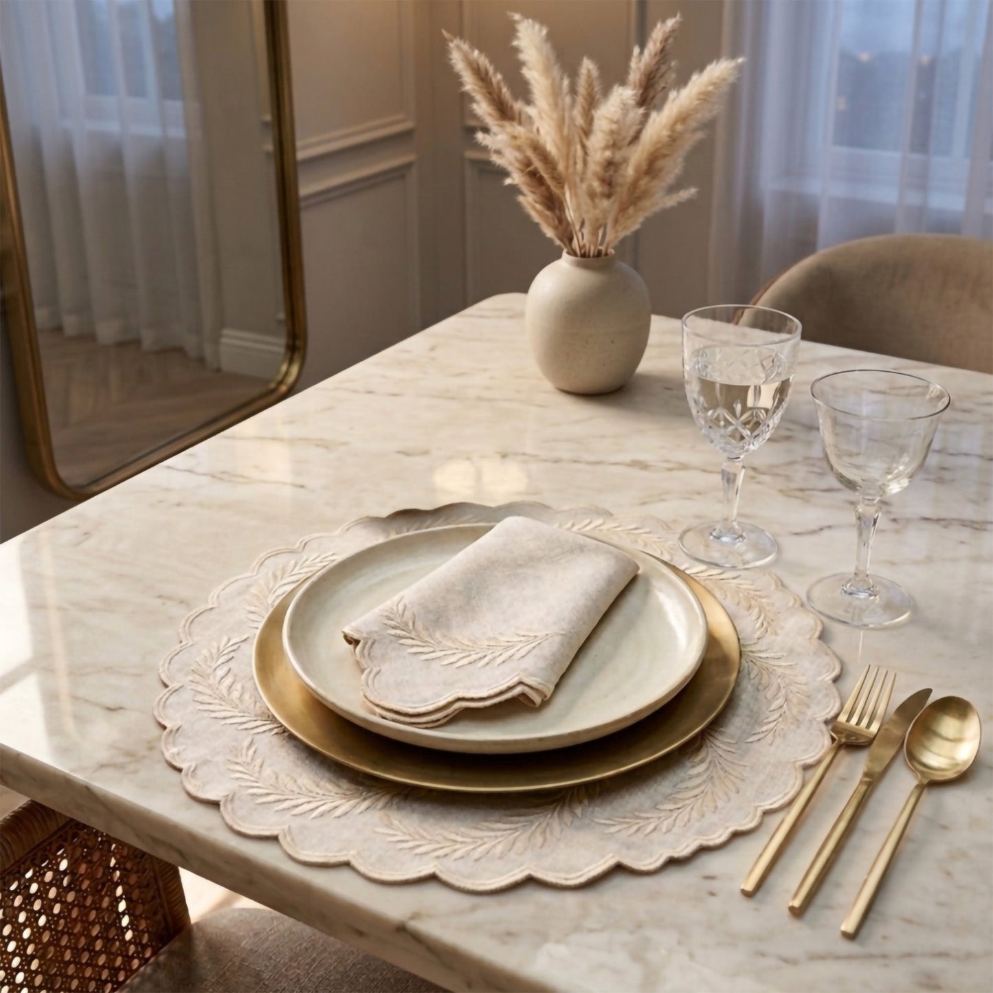 Leaves Linen Napkin & Placemat Set of 4