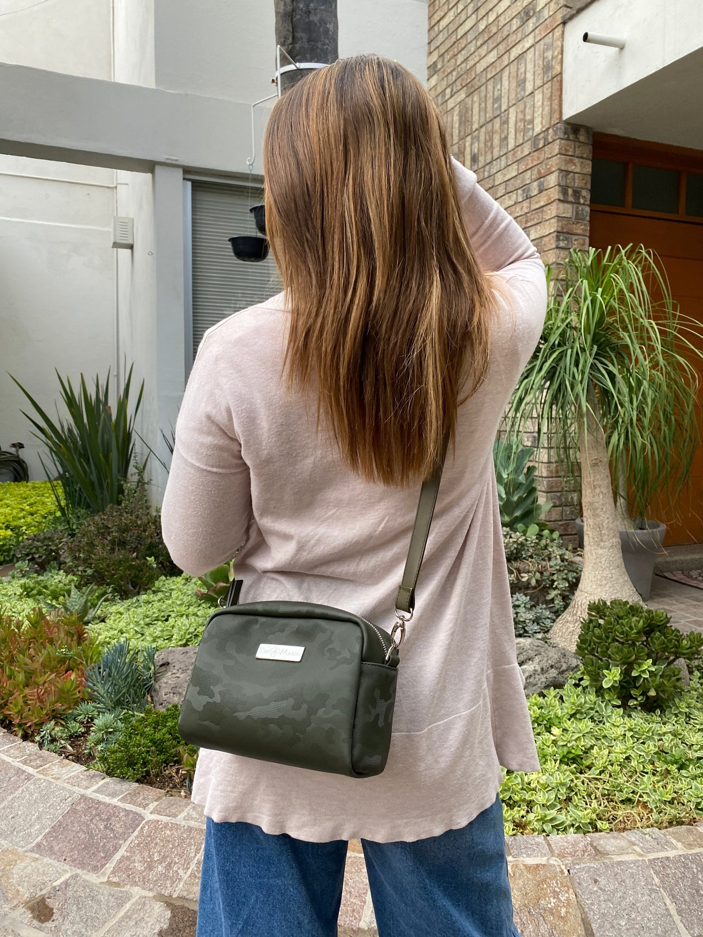 Ashley Camouflage Crossbody Camera Bag