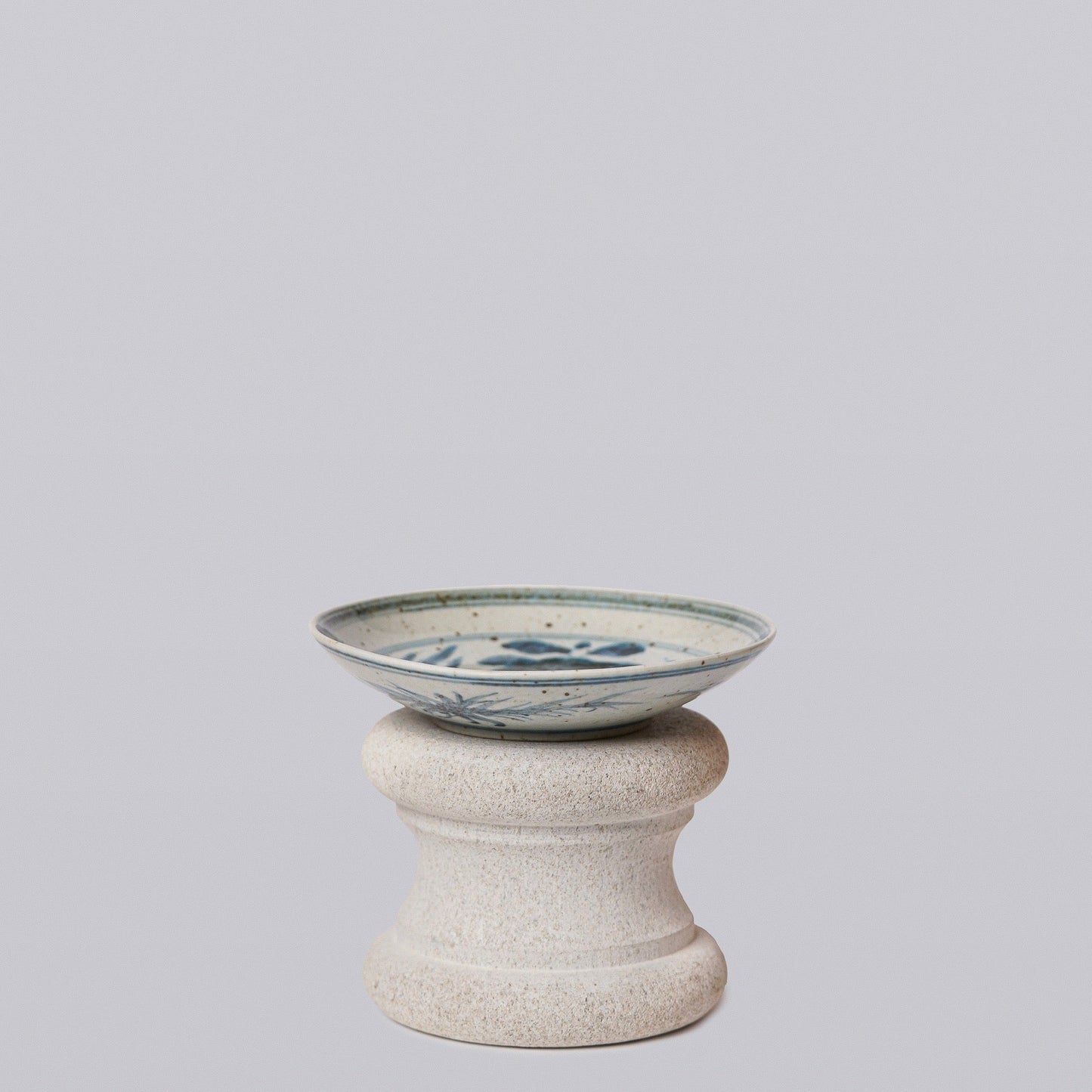 Small Blue and White Porcelain Floral Bouquet Dish