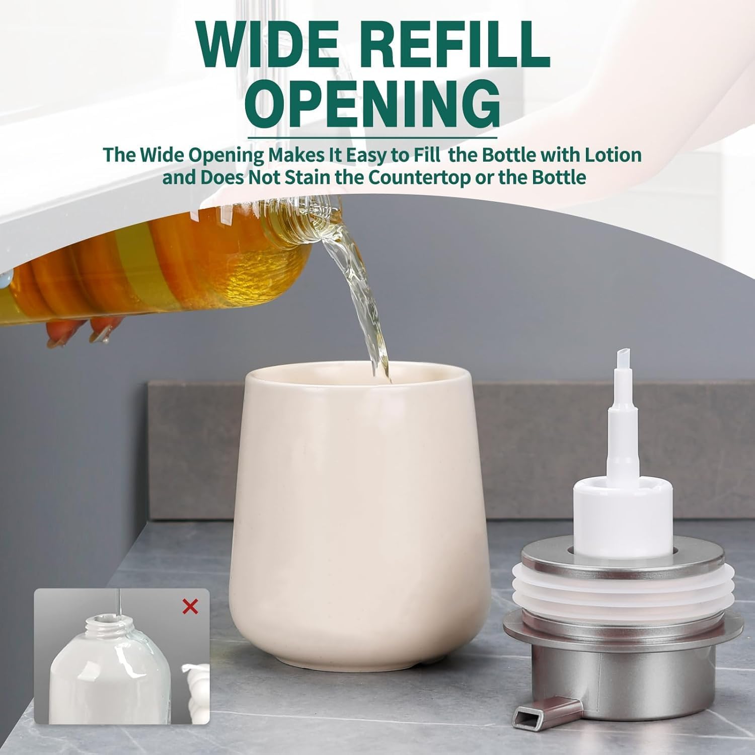 Foaming Soap Dispenser 12oz Sustainable Ceramic