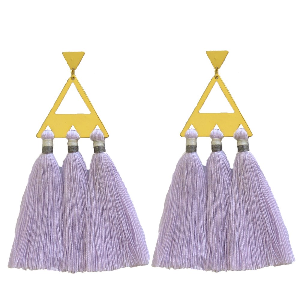 Trío Tassel Earring - Lavender