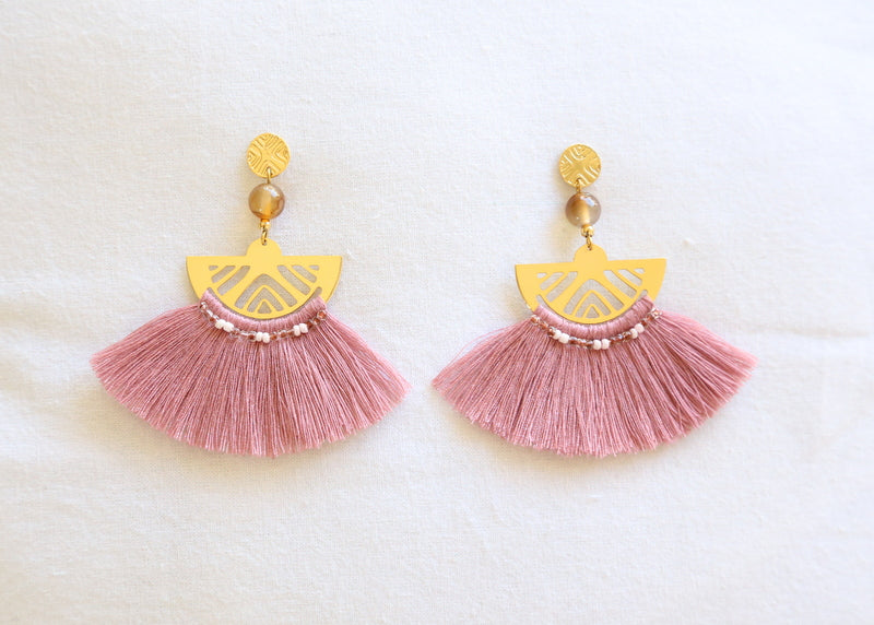 Luna Tassel Earring - Rose