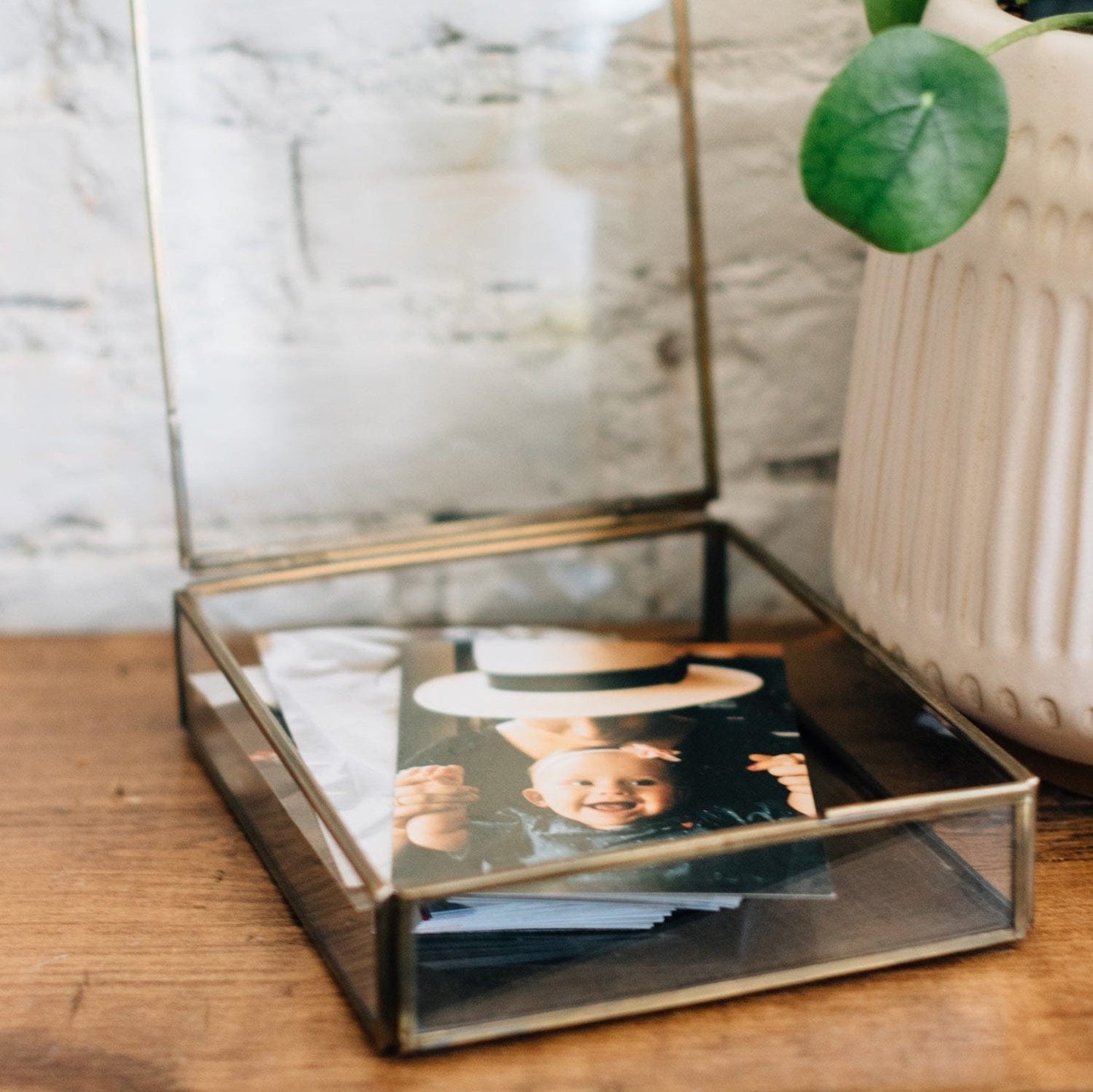 Antiqued Brass Keepsake Box