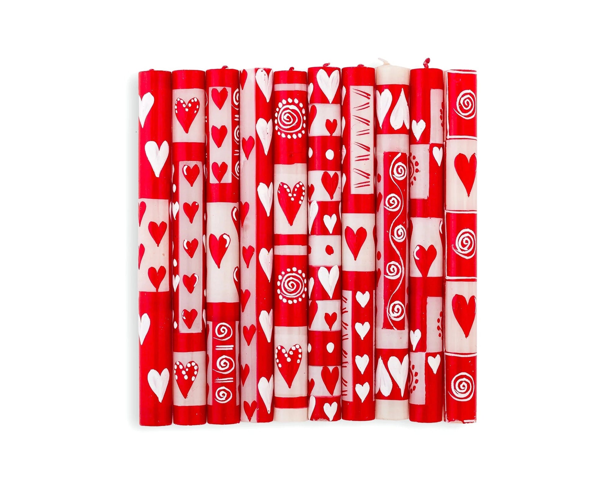 Valentine's Day Painted Candle