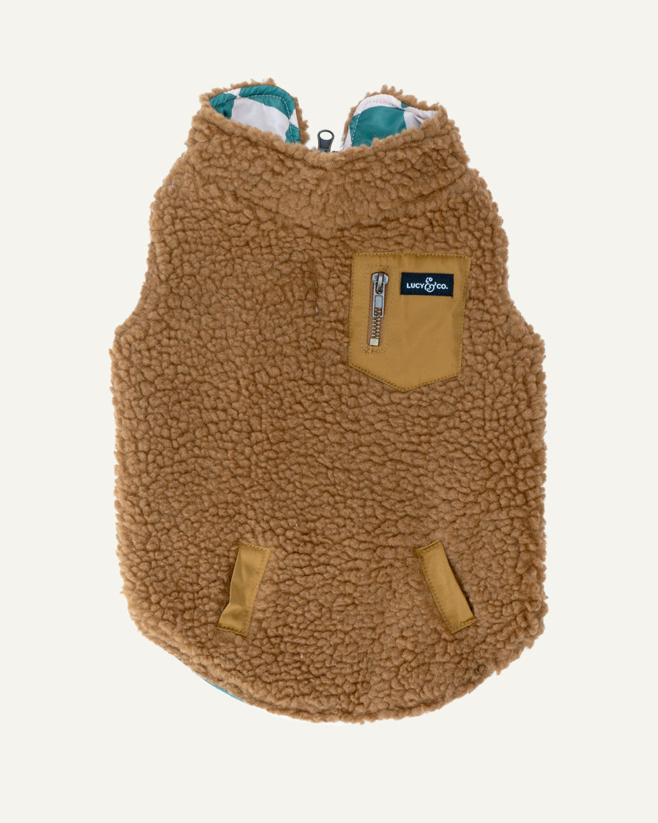 REVERSIBLE TEDDY VEST by Lucy & Co