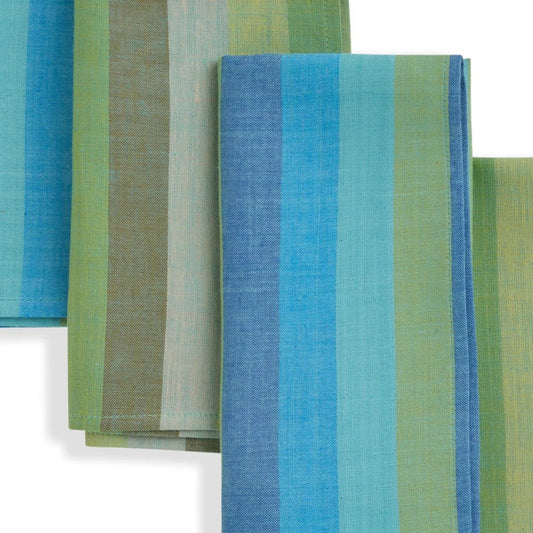 YIN YANG Handwoven Napkins - Set of 4. Cotton - Fair Trade - Artisan Made