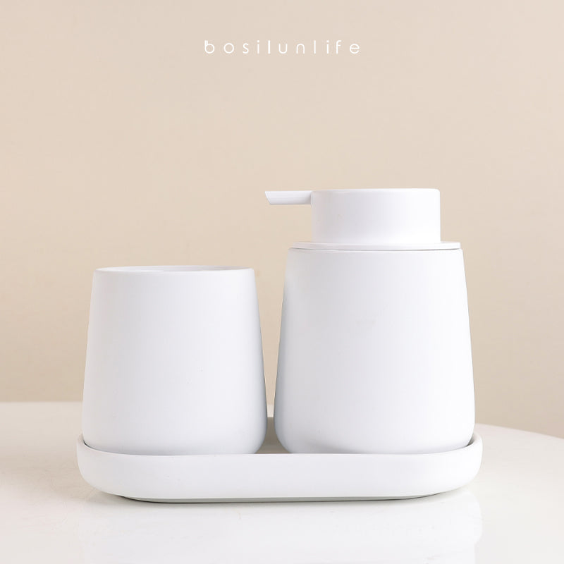 Rubber Paint Liquid Bathroom Accessories Set Sustainable Ceramic