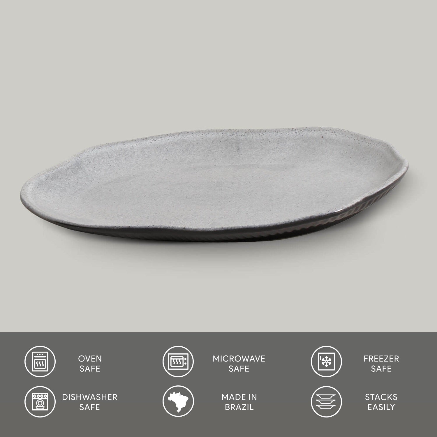Shallow Bio Oval Platter Medium Set of 4