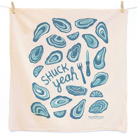 Oysters Dish Towel + Sponge Cloth Gift Set