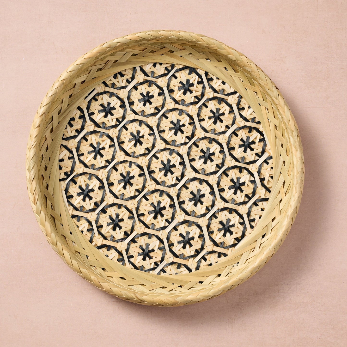 Phu An Bamboo Basket with Black -13.5