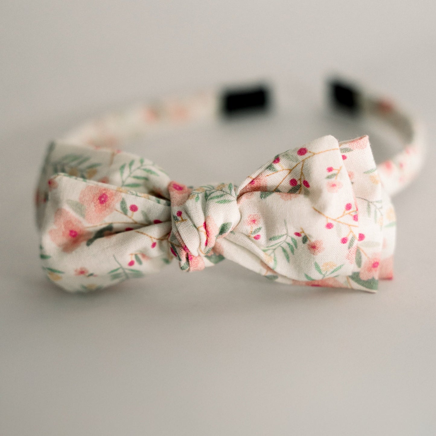 Three Little Bows Headband- Pink Camellia