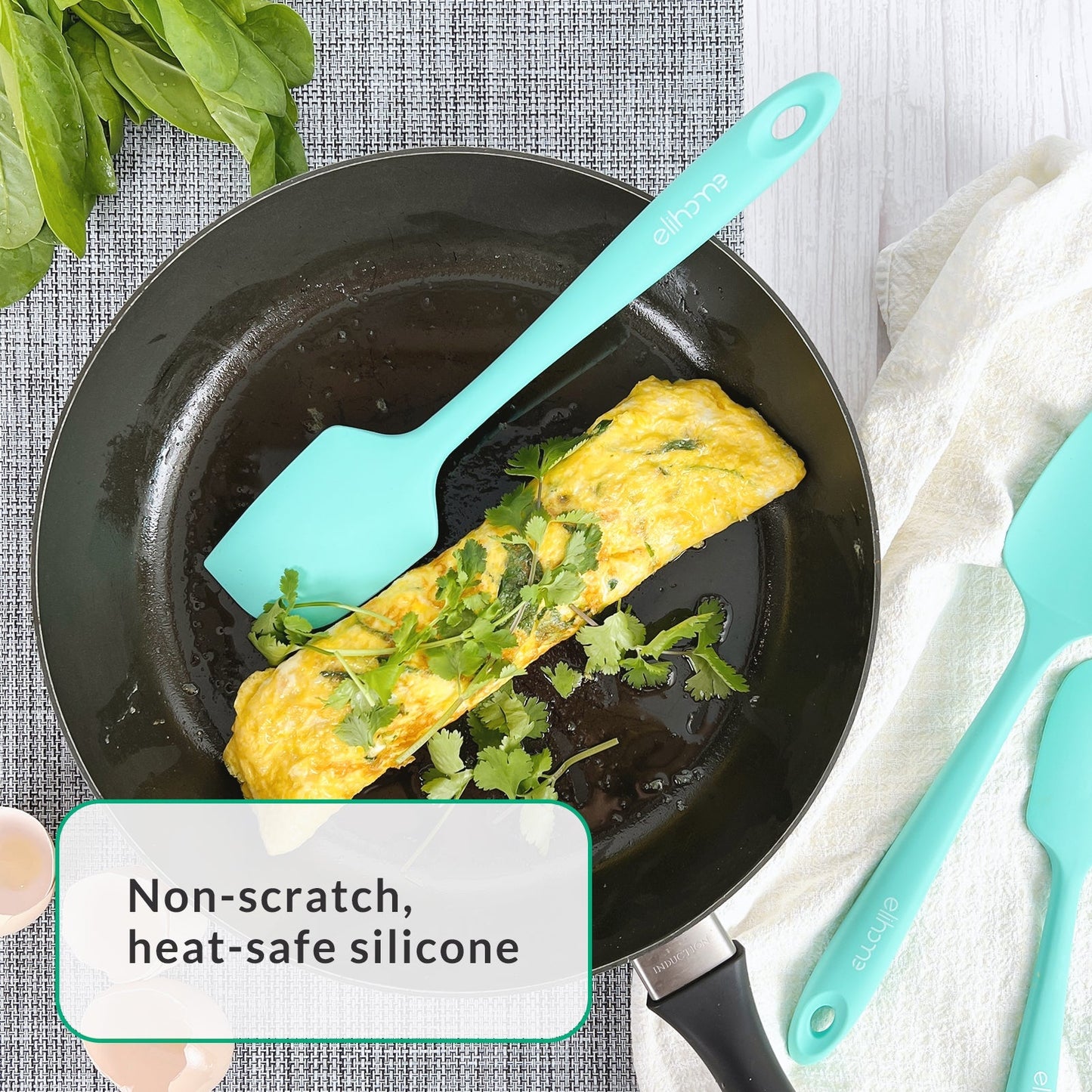 3 Piece Silicone Spatula Set - Tiffany Blue