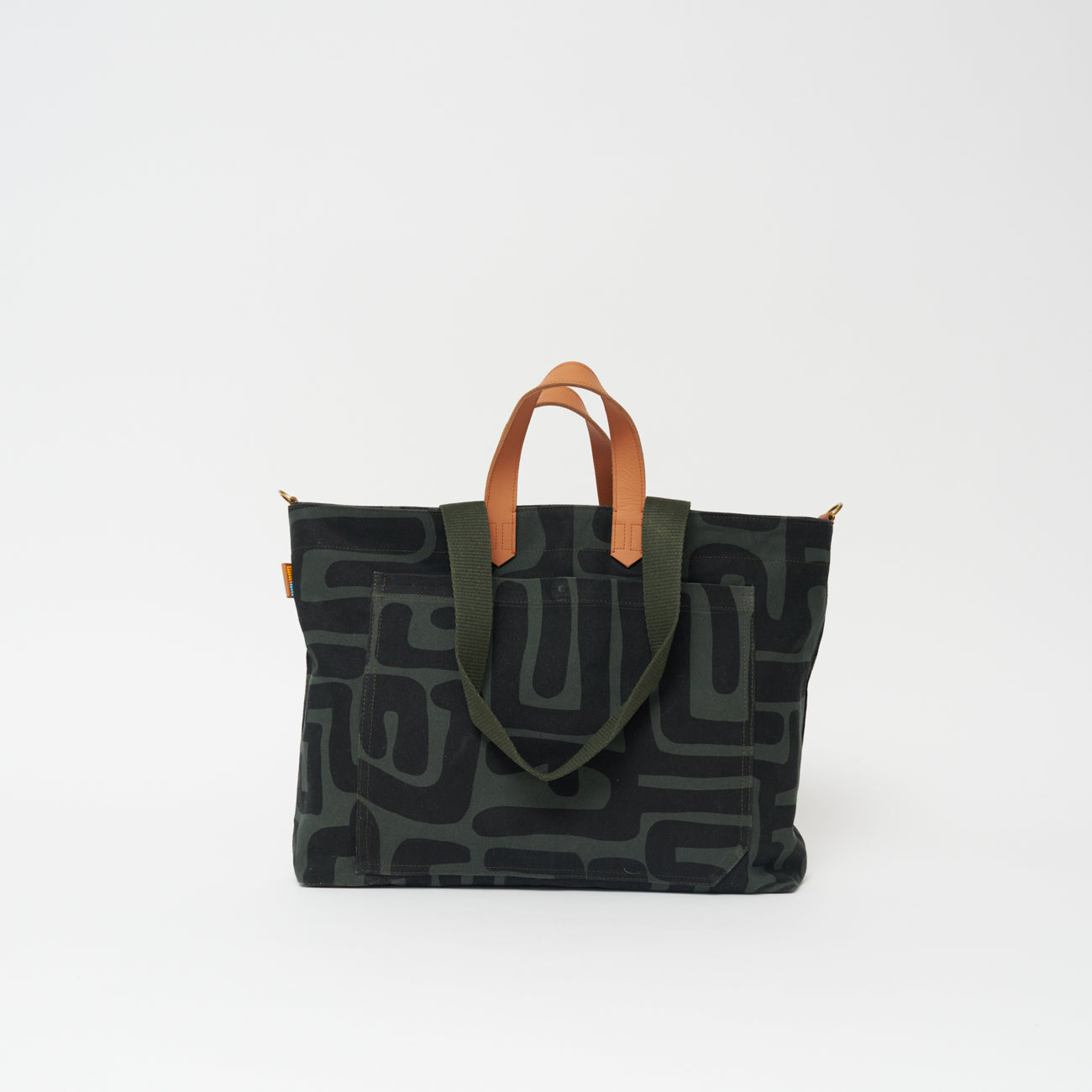 Carryall Bag - Safari Kuba with Red Beaded Heart