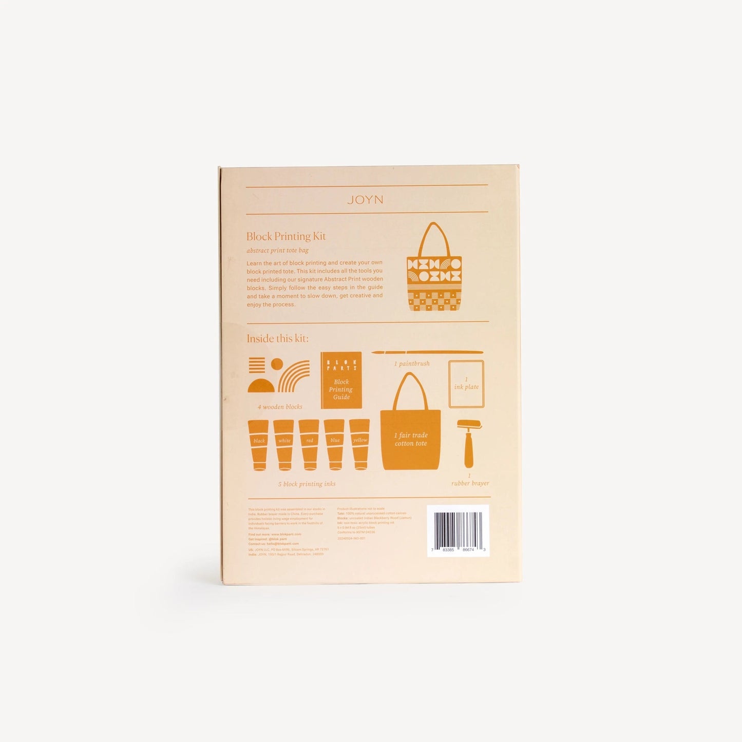 Block Printing Kit - Abstract Print Tote Bag