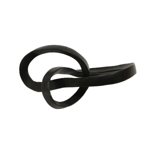 Abstract Interlinked Sculpture | Black Modern Art Décor