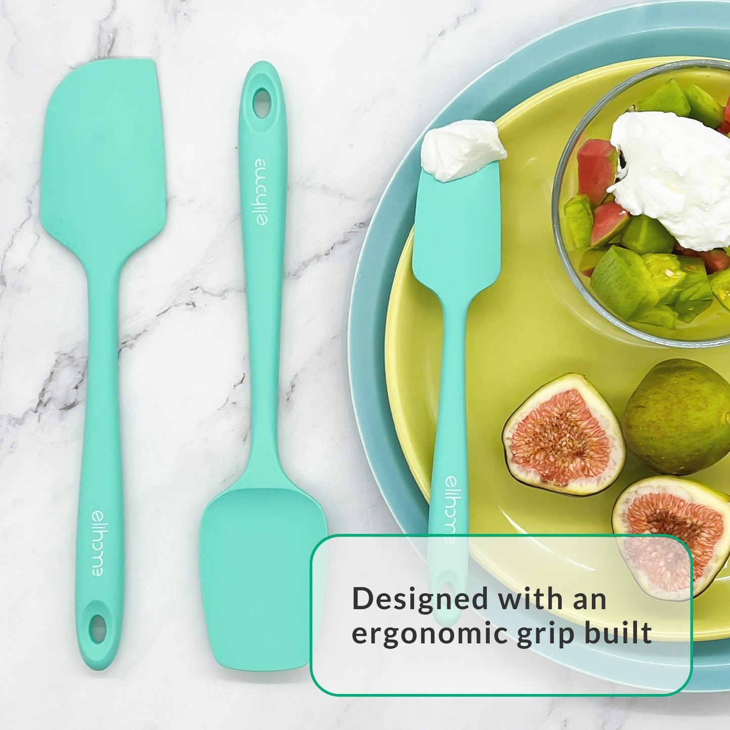 3 Piece Silicone Spatula Set - Tiffany Blue