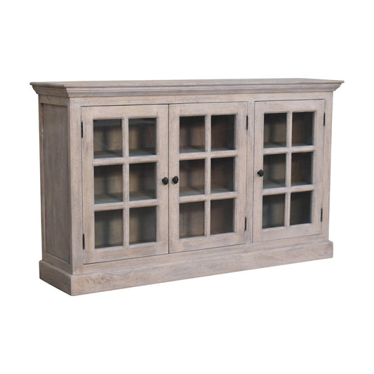 Solid Wood Stone Wash Triple Glazed Cabinet