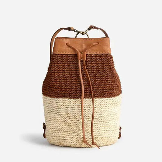 Transito Woven Mini Backpack | Brown-White