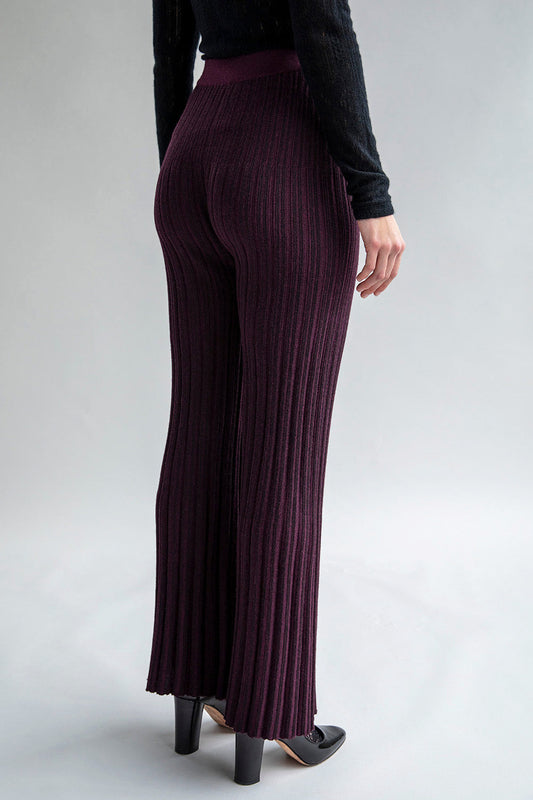 MARCELLE TROUSERS - AUBERGINE