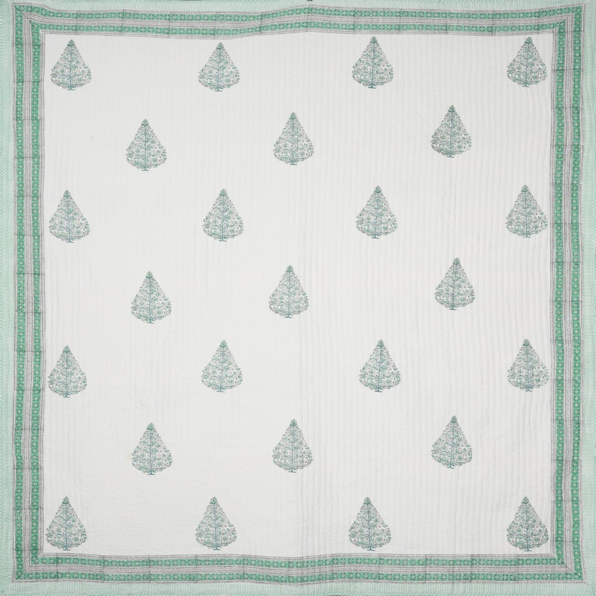 Fine Cotton Quilted and Reversible Double Bed Cover