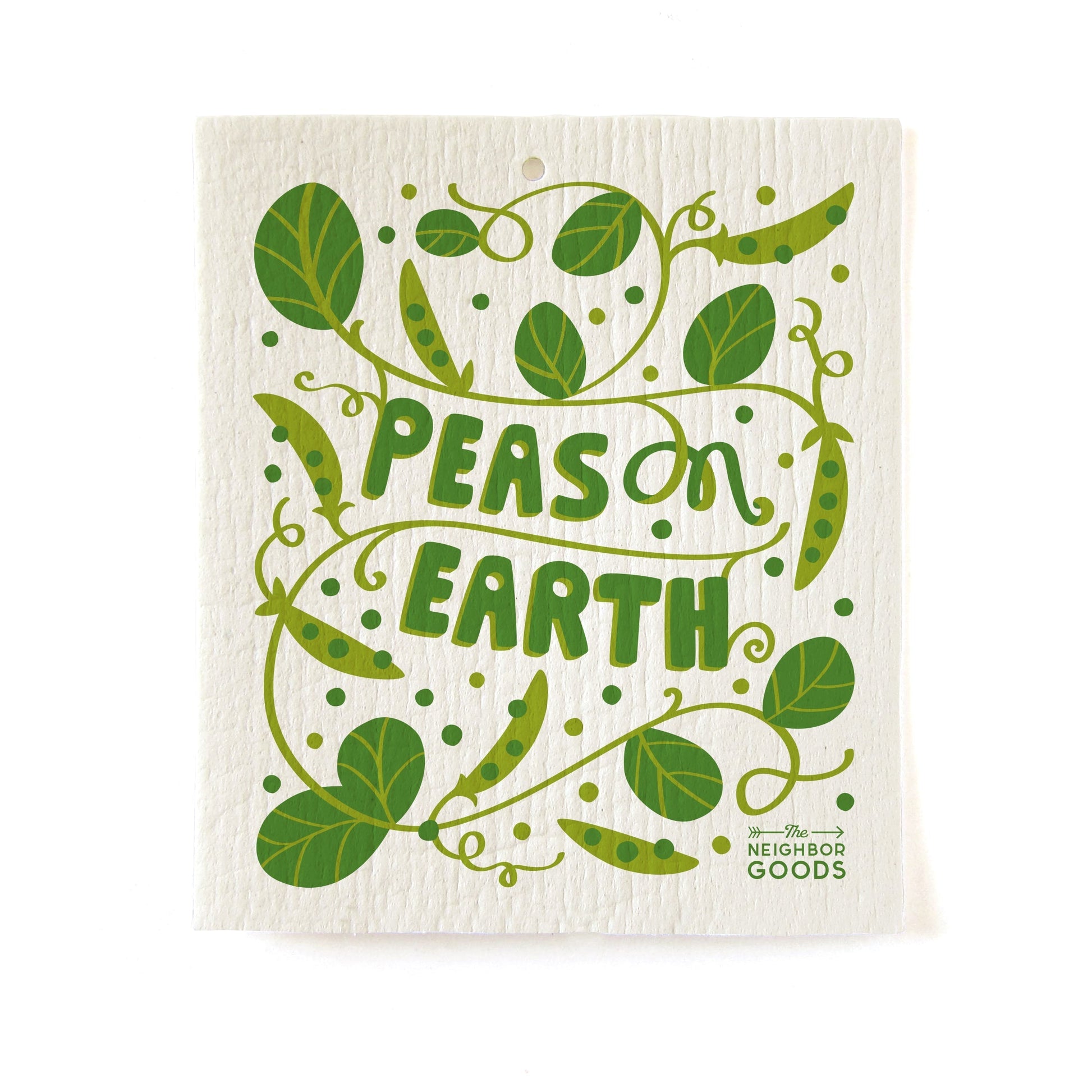 Peas Dish Towel + Sponge Cloth Gift Set