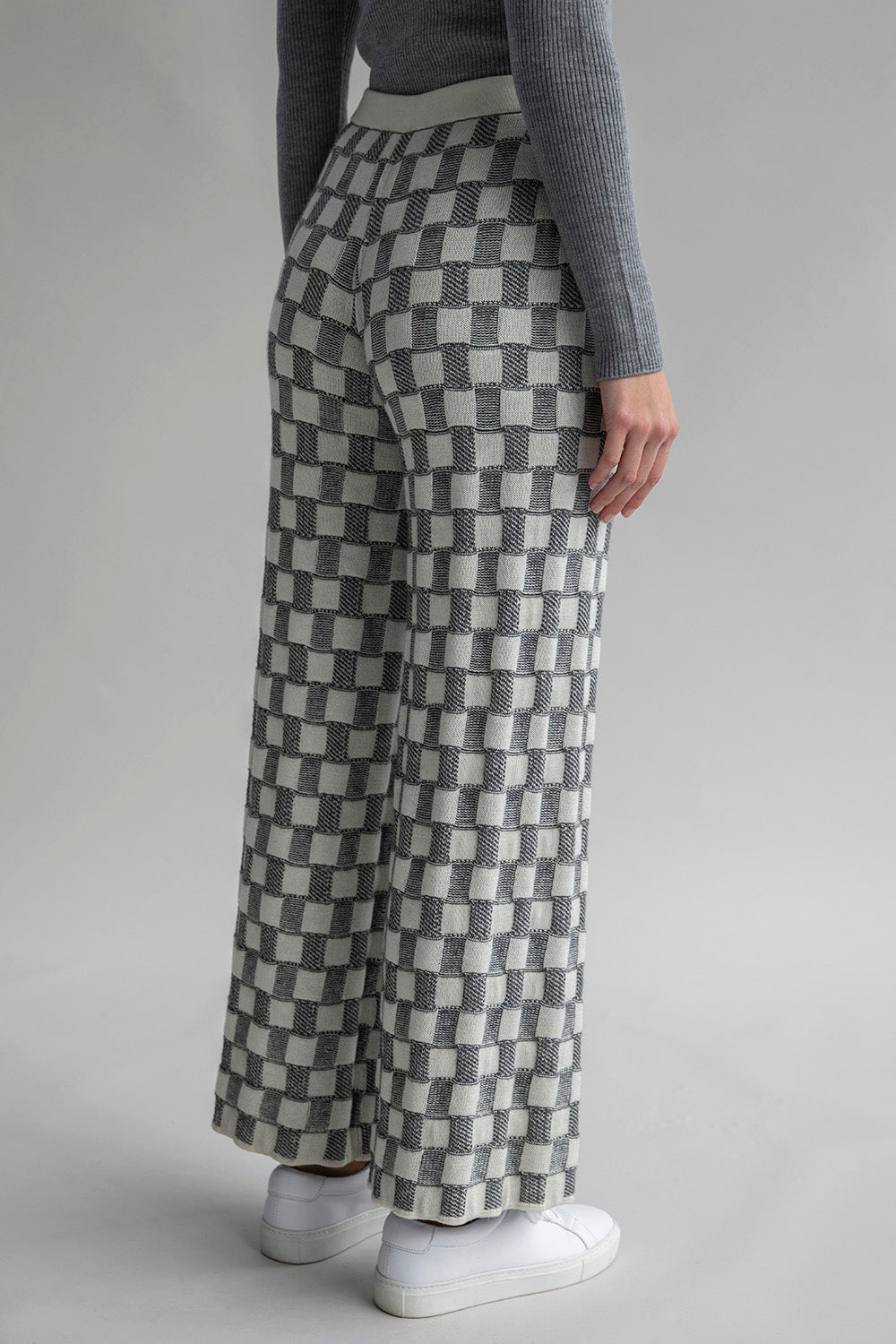 ZOE TROUSERS - GREY IVORY