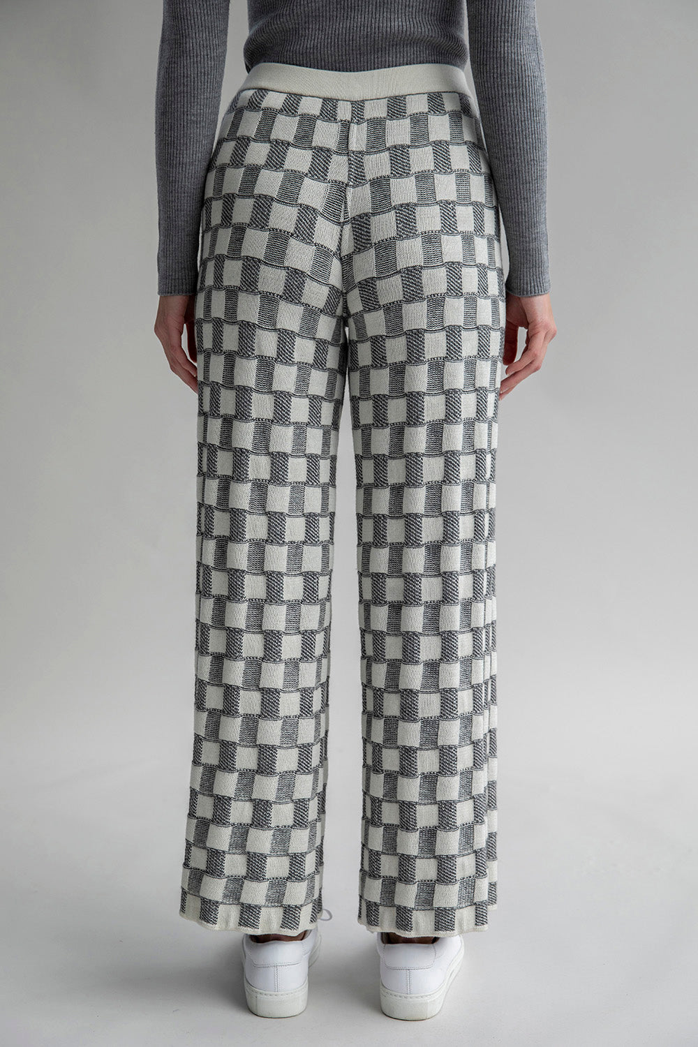 ZOE TROUSERS - GREY IVORY
