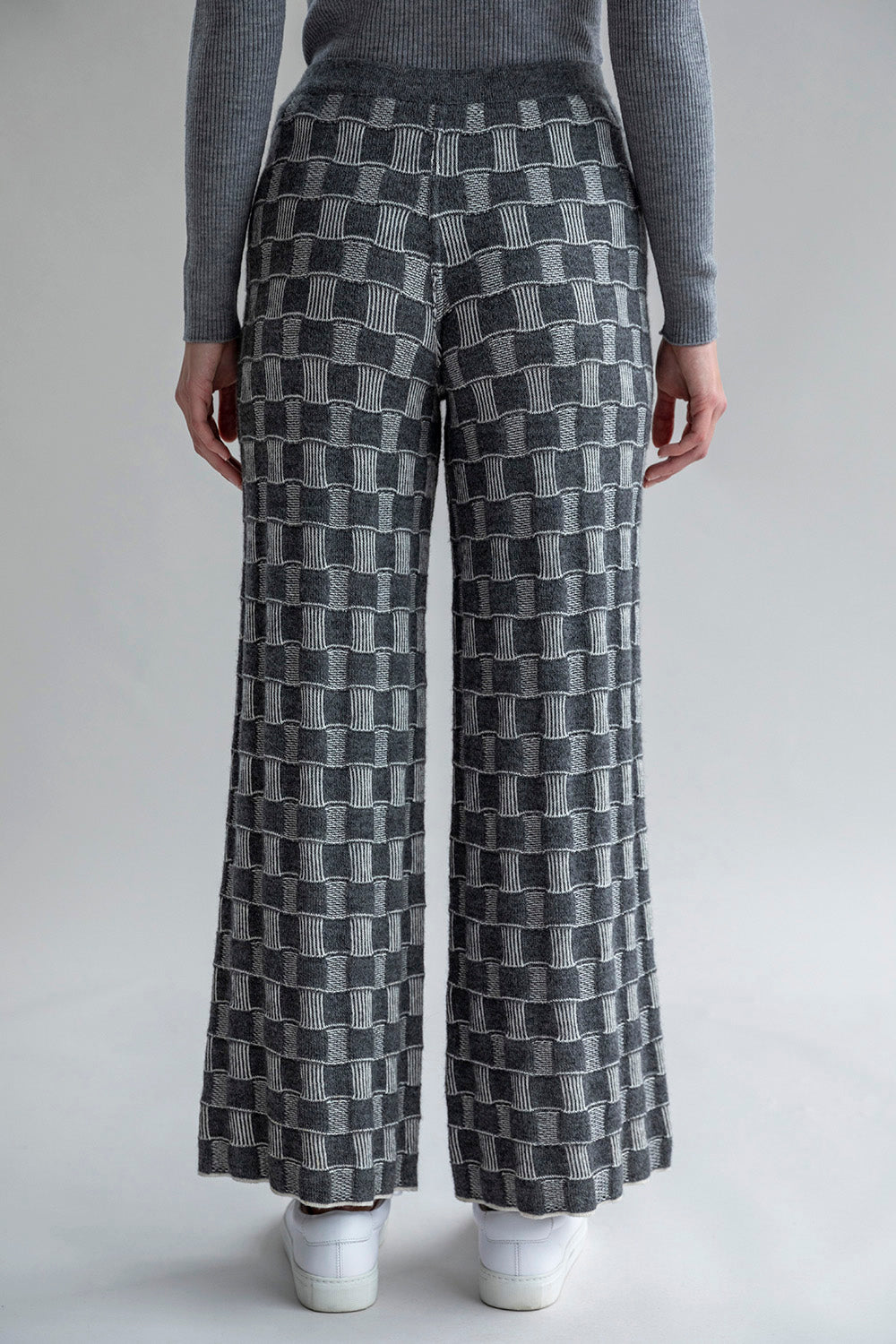 ZOE TROUSERS - GREY IVORY