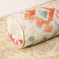 Decorative Cotton Printed & Embroidered Bolster Pillow - 27" X 7"